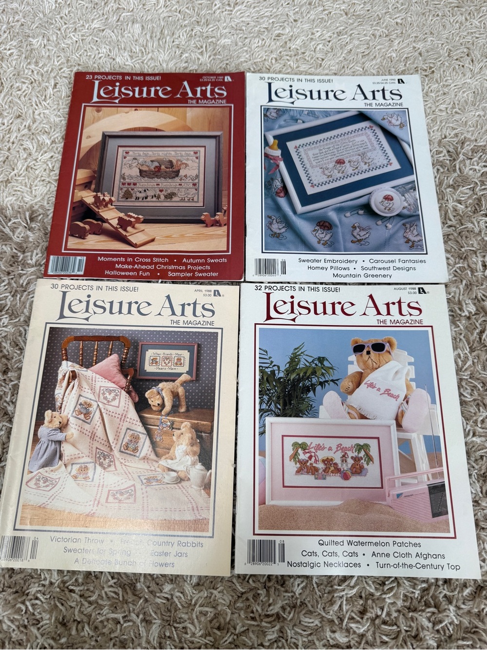 Leisure Arts Magazine Lot - Cross Stitch & Embroidery Projects vintage magazines